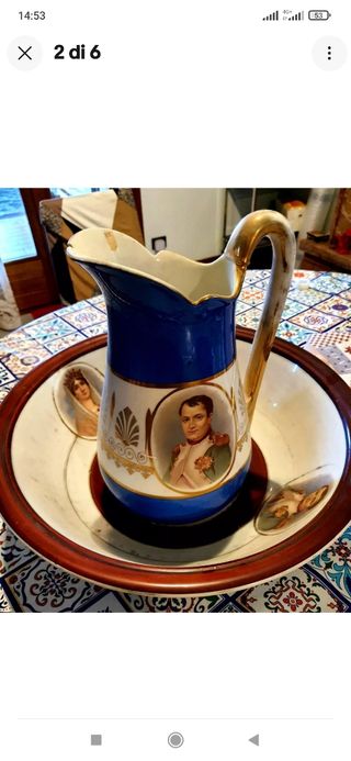 Catino e brocca di porcellana