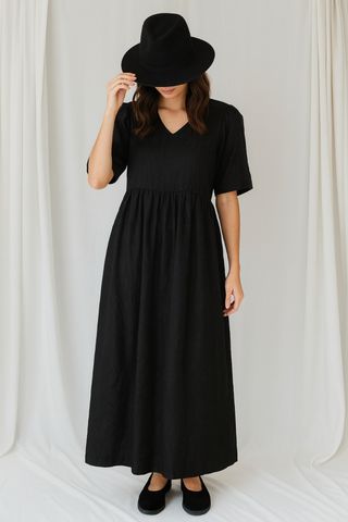 Abito sartoriale estivo Olga Positano nero tg U