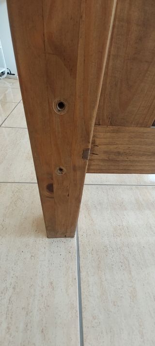Estructura de cama madera rustica