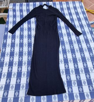 Vestido mujer largo negro