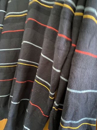 Maglione uomo blu a righe in cotone Officina della