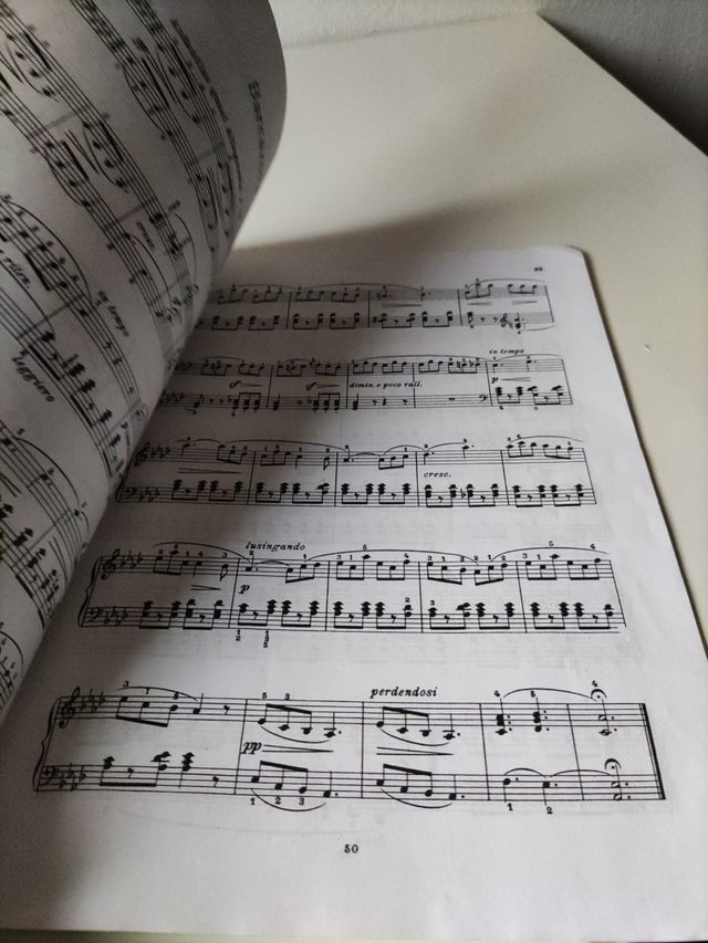 Libro de partituras de piano