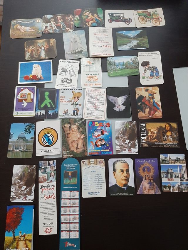 Lote de calendarios de bolsillo desde 1970