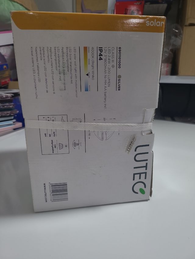 lutec Solar lámpara de pared exterior