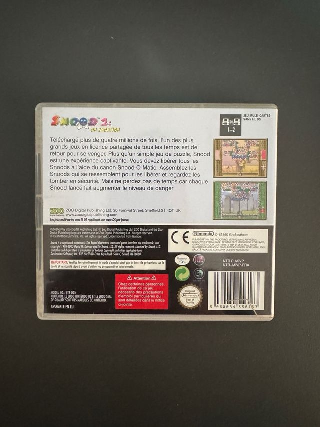 Snood 2: On Vacation NINTENDO DS