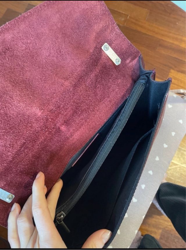 Borsa vera pelle bordeaux