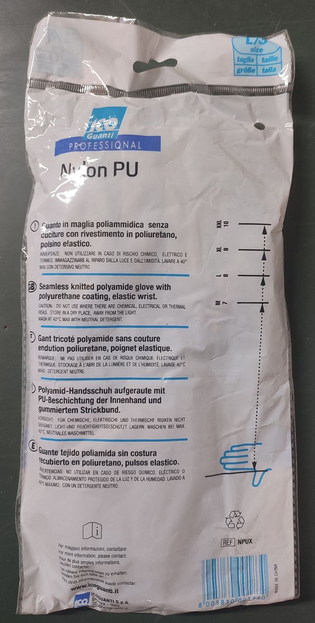 Lotto guanti ICO Professional in gomma naturale