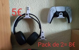 Soporte mandos ps5 ps4 cascos