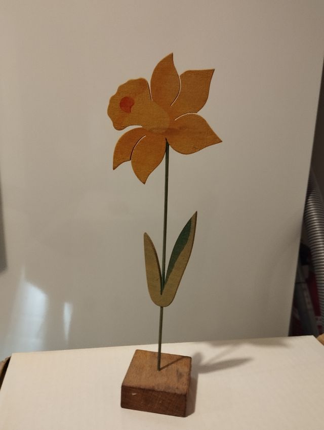 Narciso - fiore in legno 