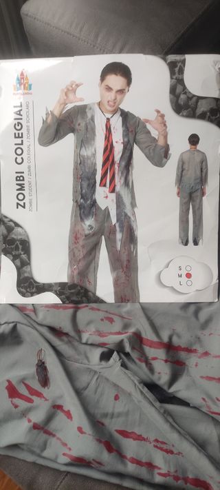 Disfraz zombie colegial familia