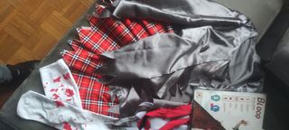 Disfraz zombie colegial familia