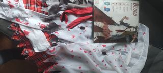 Disfraz zombie colegial familia