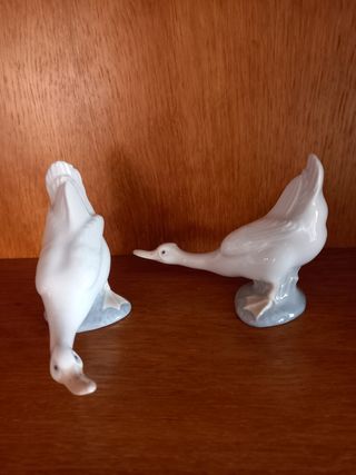 Figura de ave Oca pato porcelana Nao Lladró