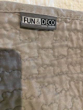 Edredón beige y gris csma matrimonio 1.5