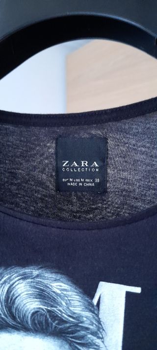 Camiseta manga corta. ZARA M