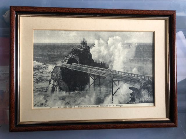 Colección 7 marcos madera y grabados País Vasco