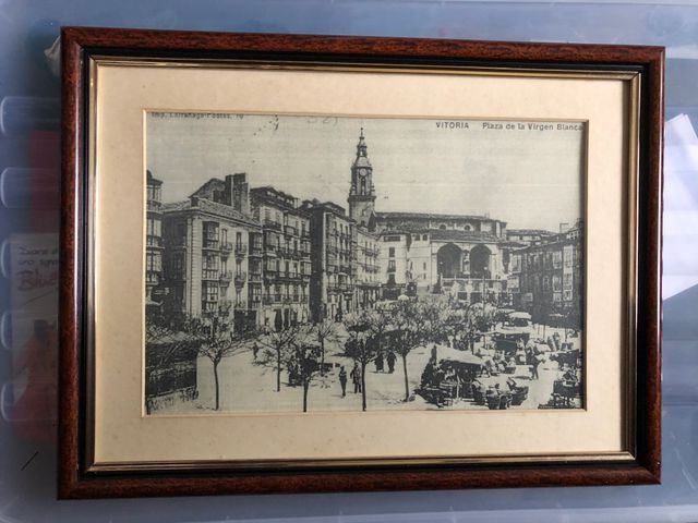 Colección 7 marcos madera y grabados País Vasco