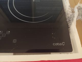 Placa inducción cata cristal partido