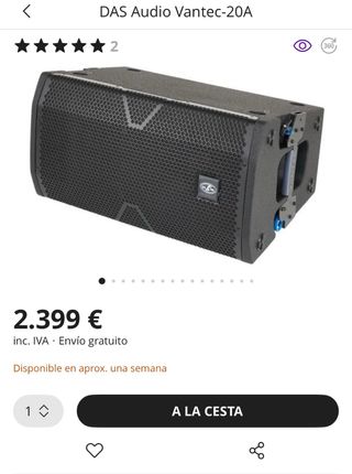 altavoces array Das Vantec 20a