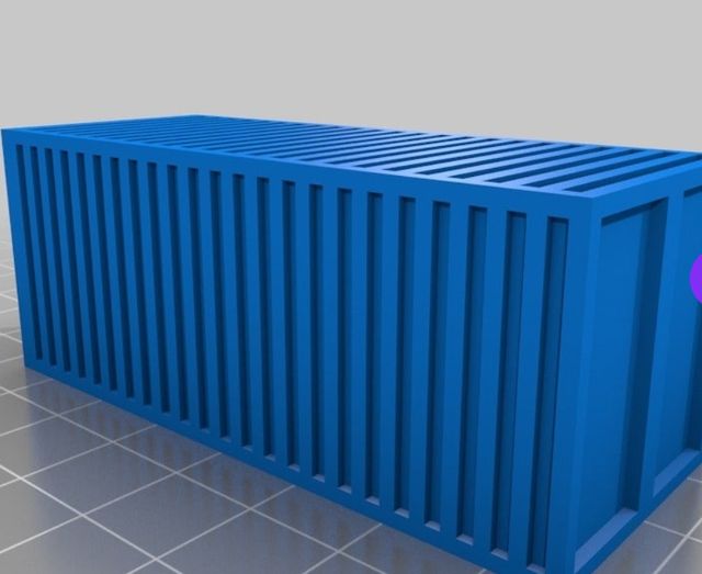 Contenedor marítimo miniatura escala maqueta