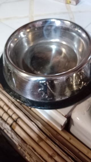 3 ciotole in acciaio per animali