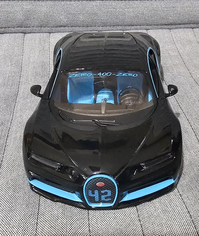 modellino Bugatti Chiron zero-400-zero 42 seconds