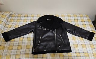 Cazadora doble faz negra Zara M 