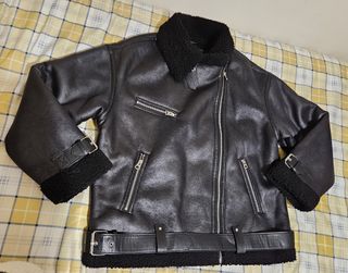 Cazadora doble faz negra Zara M 