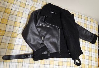 Cazadora doble faz negra Zara M 
