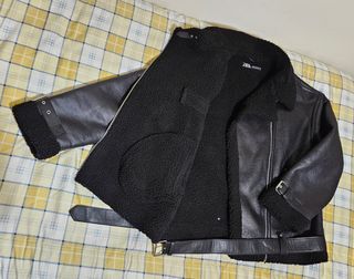 Cazadora doble faz negra Zara M 
