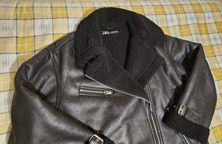 Cazadora doble faz negra Zara M 