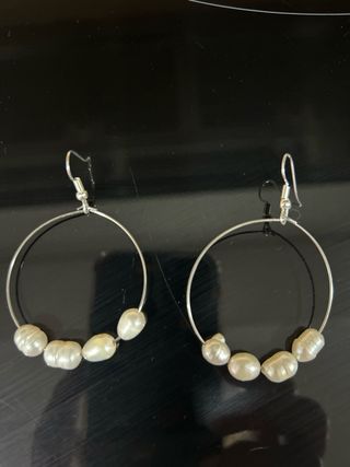 Pendientes de perlas de agua dulce