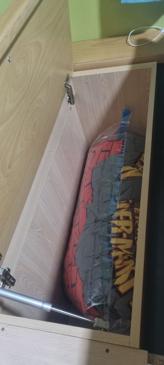 Conjunto cama nido, cajonera, baul, tapa