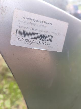 Defensa delantera ssanyong rexton