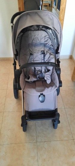 carrito cybex priam platinum completo gris y plata