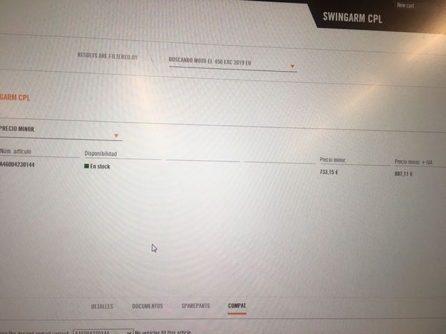 Basculante husqvarna ktm gas gas nuevo