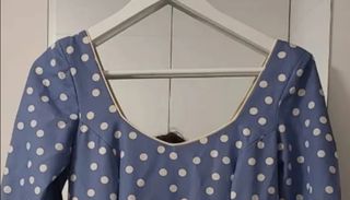 Traje de flamenca canastero azul azafata