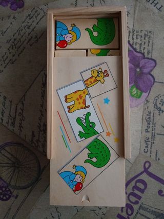Puzzle y dominó de madera