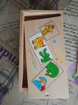 Puzzle y dominó de madera