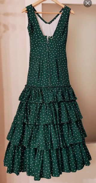 Traje de flamenca sin mangas