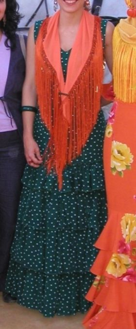 Traje de flamenca sin mangas