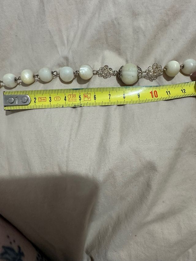 Rosario de madreperla y  filigrana de plata