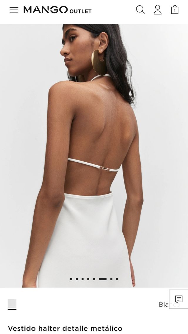 Vestido blanco mango