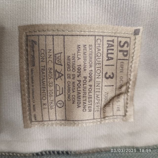 Traje de camuflaje 3 piezas del ejercito