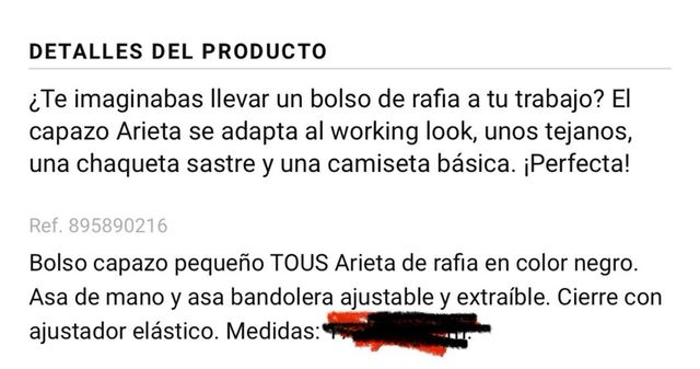 Bolso capazo Arieta NEGRO de Tous