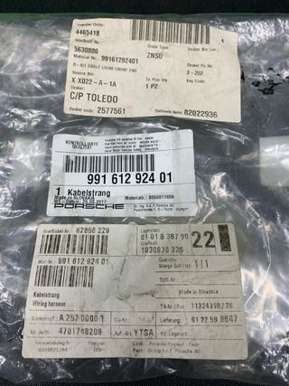 CABLEADO ESTACIONAMIENTO DELANTERO PORSCHE 911 991