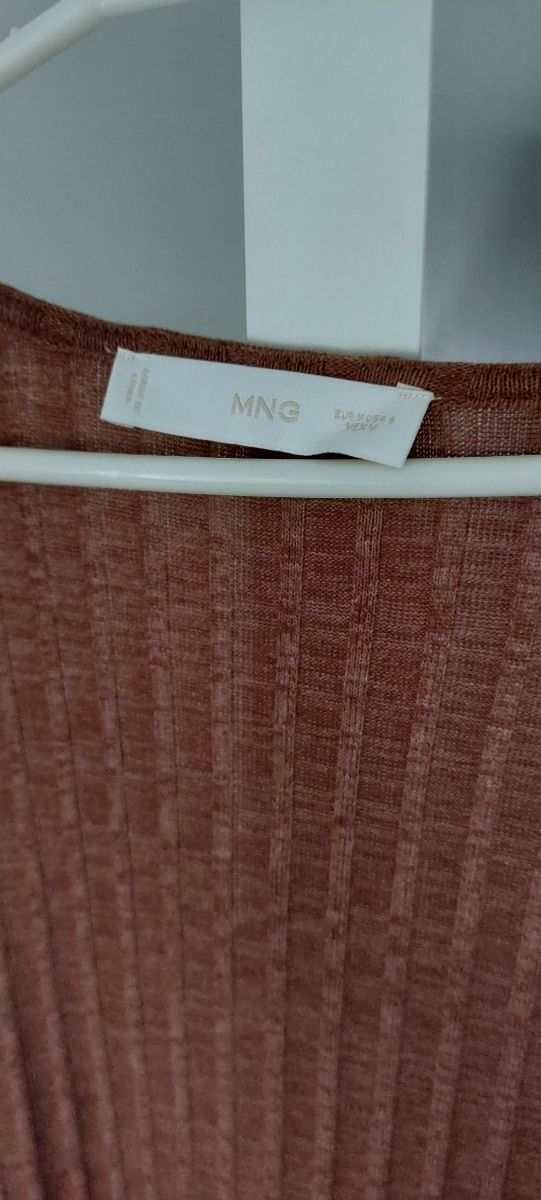 Cardigan largo canalé Mango