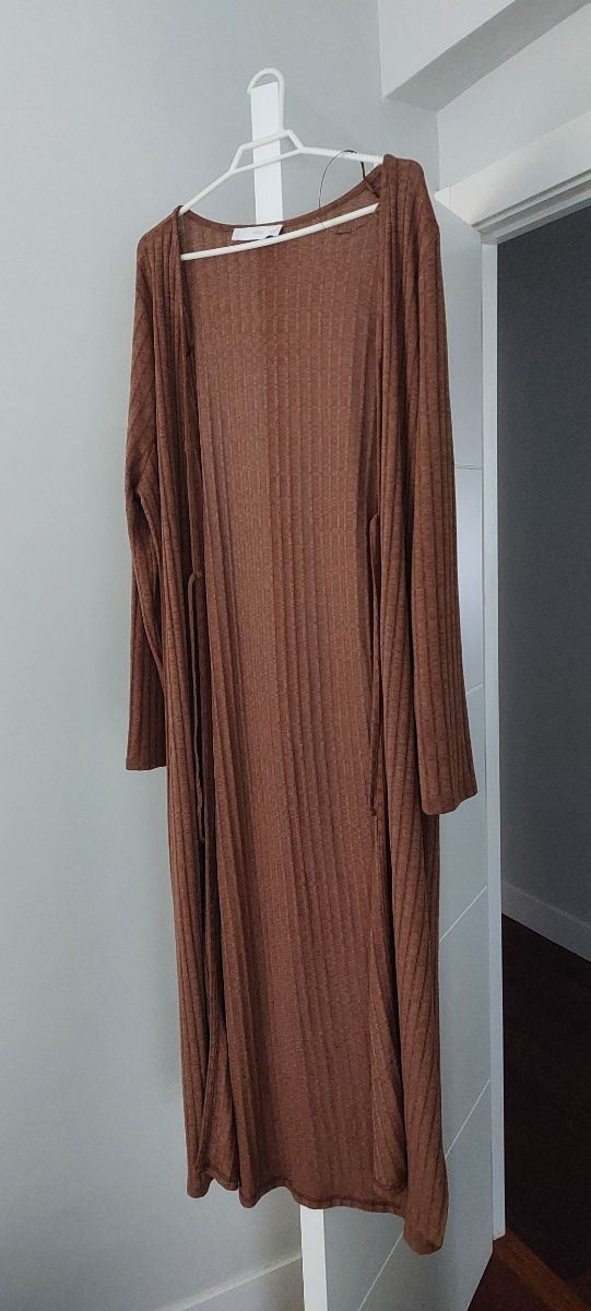 Cardigan largo canalé Mango