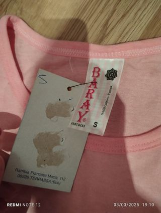 Pijama chica verano talla S