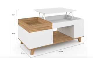 Mesa de centro madera elevable nueva